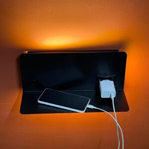 Prateleira para cabeceira com iluminação
